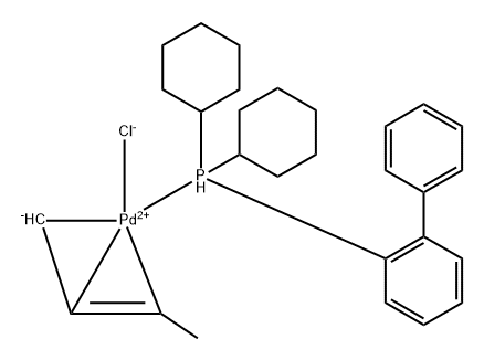Palladium, [[1,1'-biphenyl]-2-yldicyclohexylphosphine][(1,2,3-η)-(2E)-2-butenyl]chloro- (9CI) Structure