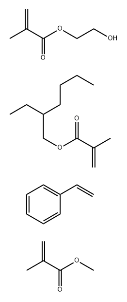 2-Propenoic acid, 2-methyl-, 2-ethylhexyl ester, polymer with ethenylbenzene, 2-hydroxyethyl 2-methyl-2-propenoate and methyl 2-methyl-2-propenoate Structure