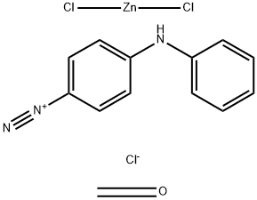 Benzenediazonium,4-(phenylamino)-,chloride,compd.withzincchloride,reactionproductswithformaldehyde Structure