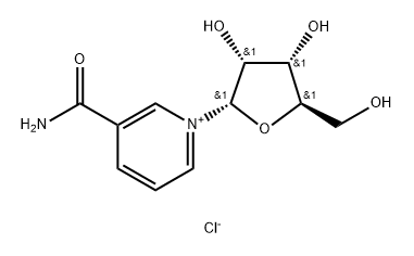 Pyridinium, 3-(aminocarbonyl)-1-α-D-ribofuranosyl-, chloride (9CI) Structure