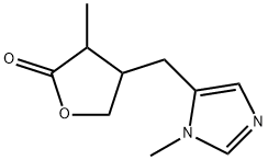 Dihydro-3-methyl-4-[(1-methyl-1H-imidazol-5-yl)methyl]-2(3H)-furanone Structure