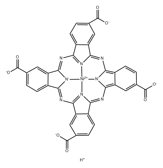 Nickelate(4-), [29H,31H-phthalocyanine-2,9,16,23-tetracarboxylato(6-)-κN29,κN30,κN31,κN32]-, hydrogen (1:4), (SP-4-1)- Structure