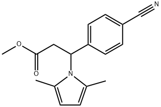 1H-Pyrrole-1-propanoic acid, β-(4-cyanophenyl)-2,5-dimethyl-, methyl ester Structure