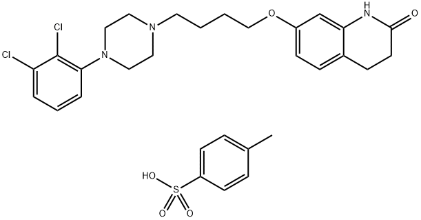 2(1H)-Quinolinone, 7-[4-[4-(2,3-dichlorophenyl)-1-piperazinyl]butoxy]-3,4-dihydro-, 4-methylbenzenesulfonate (1:) Structure