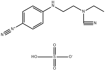 Benzenediazonium, 4-[[2-(cyanoethylamino)ethyl]amino]-, sulfate (1:1) Structure
