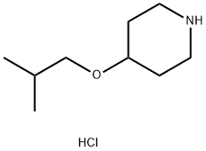 Piperidine, 4-(2-methylpropoxy)-, hydrochloride (1:1) Structure