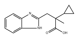 1H-Benzimidazole-2-propanoic acid, α-cyclopropyl-α-methyl- Structure