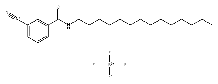 Benzenediazonium, 3-[(tetradecylamino)carbonyl]-, tetrafluoroborate(1-) (1:1) Structure