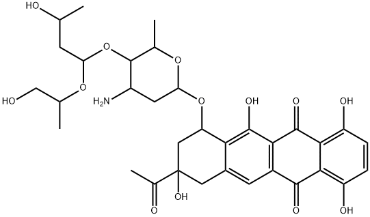 1-hydroxy-11-deoxycarminomycin II Structure