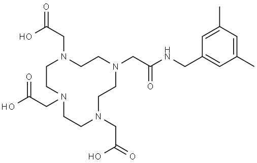 10-[2-[[(3,5-Dimethylphenyl)methyl]amino]-2-oxoethyl]-1,4,7,10-tetraazacyclodode… Structure