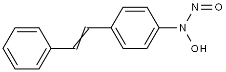 (E)-N-hydroxy-N-(4-styrylphenyl)nitrous amide Structure