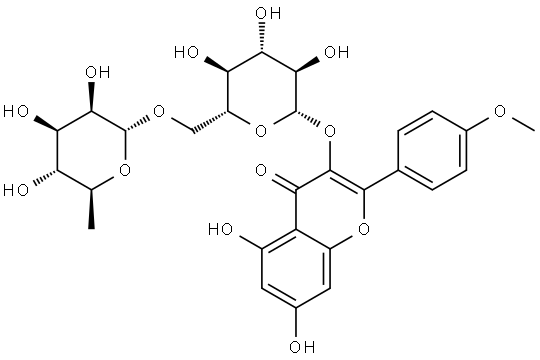 Kaempferide 3-O-rutinoside Structure