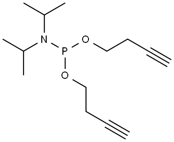 di(but-3-yn-1-yl) diisopropylphosphoramidite Structure