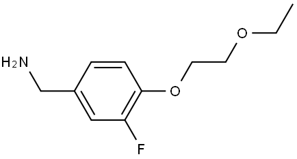 4-(2-Ethoxyethoxy)-3-fluorobenzenemethanamine Structure