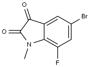 5-Bromo-7-fluoro-1-methylindoline-2,3-dione Structure