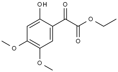 Oxo-(2,4,6-trimethoxyphenyl)acetic acid ethyl ester Structure