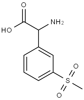 Benzeneacetic acid, α-amino-3-(methylsulfonyl)- Structure