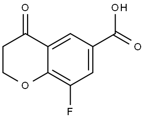 8-Fluoro-4-oxochromane-6-carboxylic acid Structure