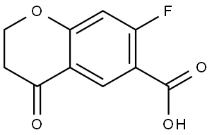 7-Fluoro-4-oxochromane-6-carboxylic acid Structure