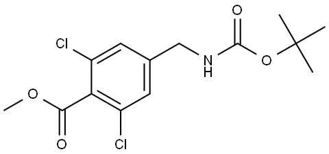 Methyl 2,6-dichloro-4-[[[(1,1-dimethylethoxy)carbonyl]amino]methyl]benzoate Structure