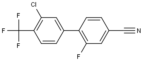 3'-Chloro-2-fluoro-4'-(trifluoromethyl)[1,1'-biphenyl]-4-carbonitrile Structure