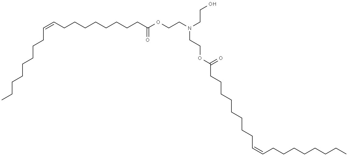 10-Nonadecenoic acid, 1,1′-[[(2-hydroxyethyl)imino]di-2,1-ethanediyl] ester, (10Z,10′Z)- Structure