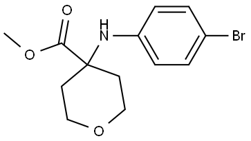 methyl 4-(4-bromoanilino)oxane-4-carboxylate Structure
