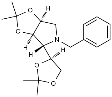 N-benzyl-1,4-dideoxy-2,3:5,6-di-O-isopropylidene-1,4-imino-D-allitol Structure