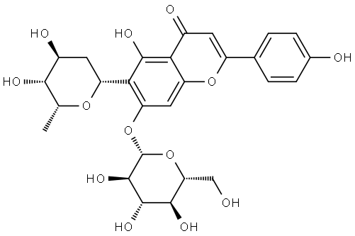 Apigenin 6-C-β-boivinopyranosyl-7-O-β-glucopyranoside Structure
