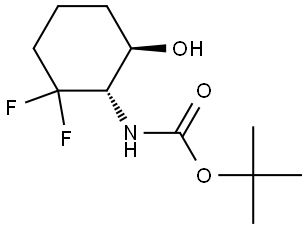 tert-Butyl ((1S,6R)-2,2-difluoro-6-hydroxycyclohexyl)carbamate Structure