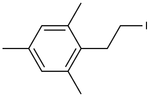 2-(2-Iodoethyl)-1,3,5-trimethylbenzene Structure