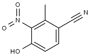 4-Hydroxy-2-methyl-3-nitrobenzonitrile Structure