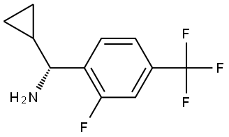 (R)-CYCLOPROPYL[2-FLUORO-4-(TRIFLUOROMETHYL)PHENYL]METHANAMINE Structure