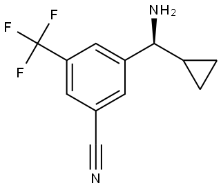 3-((1S)-AMINOCYCLOPROPYLMETHYL)-5-(TRIFLUOROMETHYL)BENZENECARBONITRILE Structure