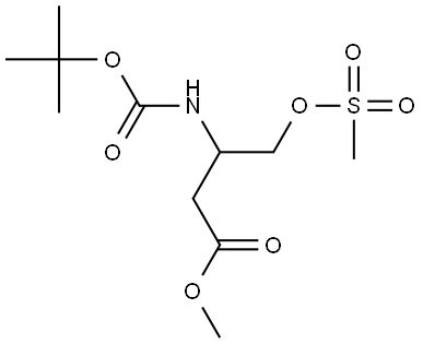 methyl 3-((tert-butoxycarbonyl)amino)-4-((methylsulfonyl)oxy)butanoate Structure