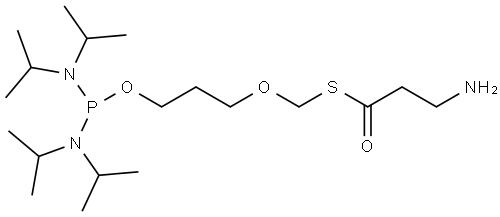 S-((3-((bis(diisopropylamino)phosphino)oxy)propoxy)methyl) 3-aminopropanethioate Structure