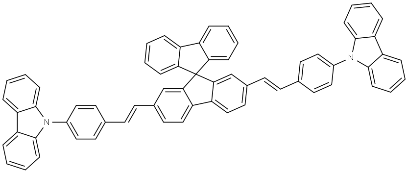 9H-Carbazole, 9,9′-[9,9′-spirobi[9H-fluorene]-2,7-diylbis[(1E)-2,1-ethenediyl-4,1-phenylene]]bis- Structure