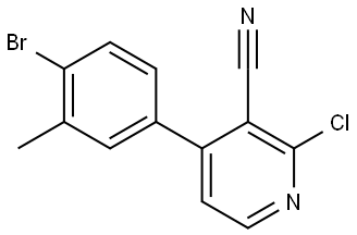 4-(4-Bromo-3-methylphenyl)-2-chloro-3-pyridinecarbonitrile Structure