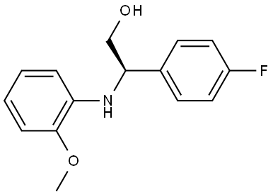 (R)-2-(4-fluorophenyl)-2-((2-methoxyphenyl)amino)ethan-1-ol Structure