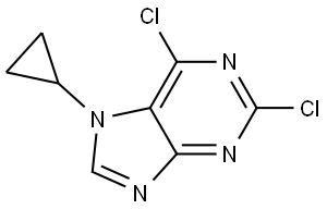 2,6-Dichloro-7-cyclopropyl-7H-purine Structure