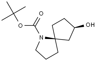 1-Azaspiro[4.4]nonane-1-carboxylic acid, 7-hydroxy-, 1,1-dimethylethyl ester, (5R,7S)-rel- Structure