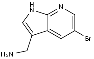 (5-bromo-1H-pyrrolo[2,3-b]pyridin-3-yl)methanamine Structure