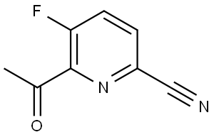 6-Acetyl-5-fluoropicolinonitrile Structure