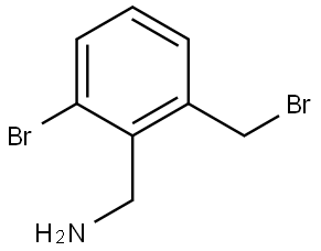 (2-bromo-6-(bromomethyl)phenyl)methanamine Structure
