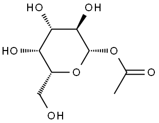 β-D-galactopyranosyl 1-acetate Structure