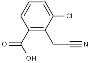 3-Chloro-2-(cyanomethyl)benzoic acid Structure