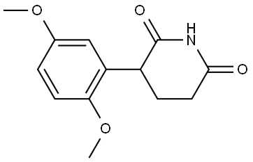 3-(2,5-Dimethoxyphenyl)-2,6-piperidinedione Structure