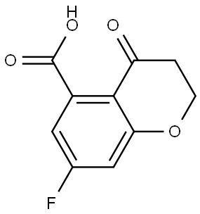 7-Fluoro-4-oxochromane-5-carboxylic acid Structure