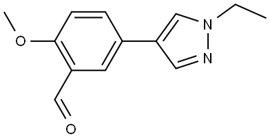 5-(1-Ethyl-1H-pyrazol-4-yl)-2-methoxybenzaldehyde Structure