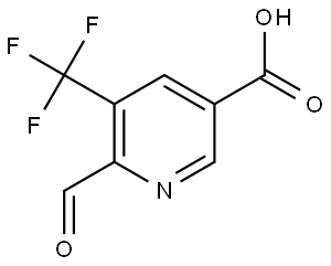6-Formyl-5-(trifluoromethyl)nicotinic acid Structure
